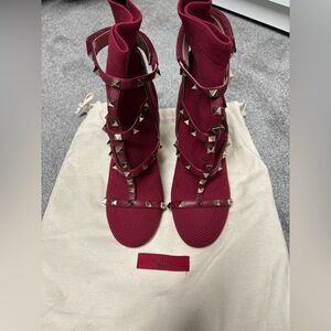 Valentino Garavani Red Studded Sandals